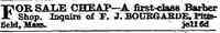 François Joseph BOURGARDÉ - Date: June 11, 1874 Location: Massachusetts Paper: Springfield Republican