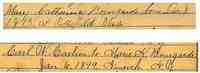 Marie Katherine BOURGARDE - Baptism and Marriage from Family Bible