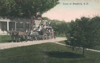 Bradford, New Hampshire, USA - Stage Coach scene at Bradford, N.H.