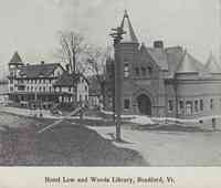Bradford, Vermont, USA - Hotel Low and Woods Library