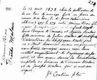 Maxime BRAULT - 1833 marriage