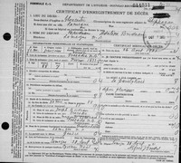 Adelaide (Adele) BRIDEAU - Death