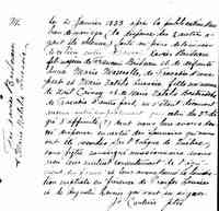 Marie Nathalie CAISSE - 1833 marriage