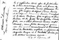 Athanase SAULNIER - 1842 marriage