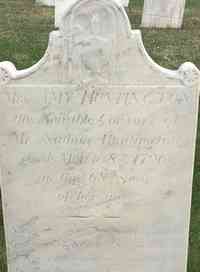 Amie BROWN (BROWNE) - Grave Grave inscription: Mrs. AMY, a. c. Mr. Nathan Huntington, d. March 8, 1796, in 68th y