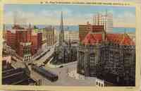 Buffalo, New York, USA - St. Paul's Episcopal Cathedral and Shelton Square, Buffalo, N.Y.