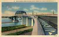 Buffalo, New York, USA - Peace Bridge across Niagara River, Connecting Canada and Buffalo, N.Y.