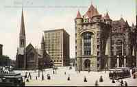 Buffalo, New York, USA - Shelton Square, Intersection of Main, Erie, Church and Niagara Streets