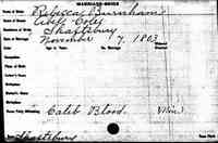 Rebecca BURNHAM - 1803 marriage