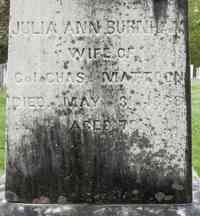 Julia Ann BURNHAM - Grave