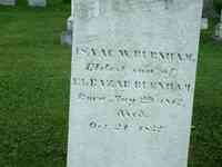 Isaac W BURNHAM - Gravestone of Isaac Burnham (son of Eleazer) - Oak Glen Cemetery, Aurora, New York