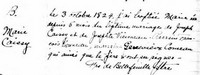 Marie CAISSE - Baptism
