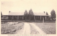 Canaan, Vermont, USA - Recreational Lodge at the Marshall Camps, Lake Wallace, Canaan, Vt.