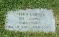 Felix Patrick CARMEL (MCDONALD) - Grave - St. George Cemetery, Southbridge, Massachusetts U.S. Veterans Gravesites, ca.1775-2006 - Ancestry.com Name: Felix P Carmel Service Info.