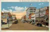 Casper, Wyoming, USA - East Second Street and Business District