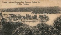 Castleton, Vermont, USA - Prospect House and Cottages, Lake Bomoseen, Castleton, Vt.
H.B. Ellis, Proprietor
1915