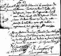 Guillaume CHARTIER - 1663 marriage