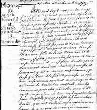 Joseph CHEVREFILS dit BELISLE - 1794 marriage