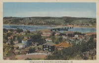 Chicoutimi-Nord, Québec, Canada - Village et pont de Sainte-Anne vue de Chicoutimi