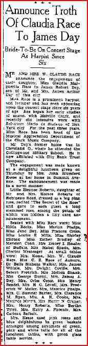 Claudia Marguerite RACE - The Syracuse Herald Syracuse, New York Sunday, June 30, 1929, Page 39