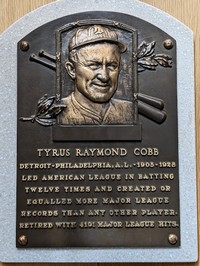 Tyrus Raymond "Ty" COBB - Baseball Hall of Fame, Cooperstown, NY
