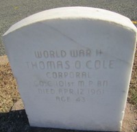 Thomas Oscar COLE - Grave