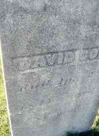 David COLE - Grave Inscription: DAVID COLE died Apr 29, 1845 aged 86 years