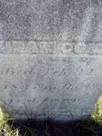 Hiram COLE - Grave Inscription: HIRAM COLE died Feb. 22 1837, in the 49 yr of his age