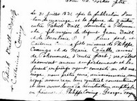 Catherine CONING - 1831 marriage