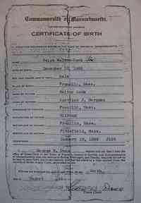 Ralph Walter COOK - Birth