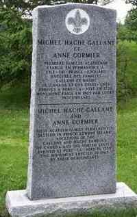 Anne Marie CORMIER - Michel Hache-Gallant and Anne Cormier First Acadian family permanently settled in Prince Edward Island Ancestors of the Gallant and Hache famili