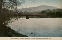 Cornish, New Hampshire, USA - Cornish, New Hampshire, USA - Connecticut River, Old Toll Bridge and Ascutney Mountain from Cornish, N.H.