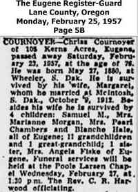 Christopher COURNOYER - Obituary