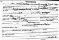 Sarah Malona CROSS - Vermont State Archives and Records Administration; Montpelier, Vermont; Vermont Death Records, 1909-2008