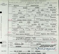 Olivia Beatrice "Polly" DANIEL - 1942 marriage certificate