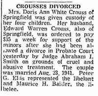 Edward Warren CROUSS - The Springfield Union Springfield, Massachusetts February 21, 1956