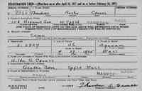 Theodore Austin CROUSS - World War II Draft Registration Card