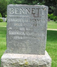 America CRUTCHER - Grave
