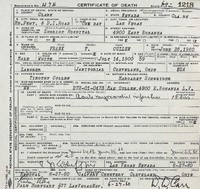 Frank Thomas CULLEN - Death