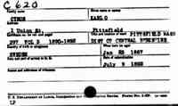 Karl (Karil) Oscar CYRUS - 1892 Naturalization  National Archives and Records Administration (NARA); Washington, D.C.; Index to New England Naturalization Petitions, 1791-1906
