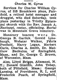 Charles William CYRUS - Funeral