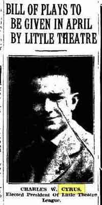Charles William CYRUS - The Bridgeport Telegram Bridgeport, Connecticut March 19, 1924