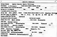 Mabel Persis DAVIS - Vermont State Archives and Records Administration; Montpelier, Vermont; Vermont Death Records, 1909-2008