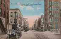 Des Moines, Iowa, USA - Fourth Street looking South from Locust Street