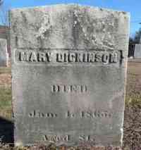 Mary DICKINSON - Grave