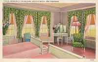 Dixville, New Hampshire, USA - Typical Bedroom at the Balsams