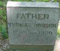 Thomas DODSON - Grave name: Thomas Dodson titles & terms: event: Burial event date: 02 Mar 1920 event place: Cleveland, Cuyahoga, Ohio, United States gen