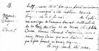 Marie Prisque DOUCET - Baptism