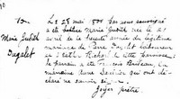 Marie Judith "Julie" DUGALET - Baptism