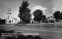 Hartland, Connecticut, USA - Hayes' General Store and Congregational Church